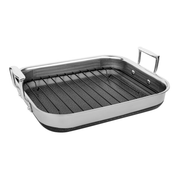 Livwell DiamondClad 14-inch Hybrid Nonstick Stainless Steel Roasting Pan with Basket