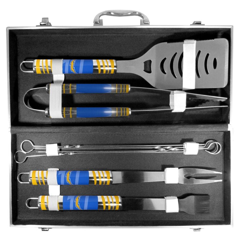 Los Angeles Chargers Tailgater 8-Piece BBQ Grill Set - Image 3