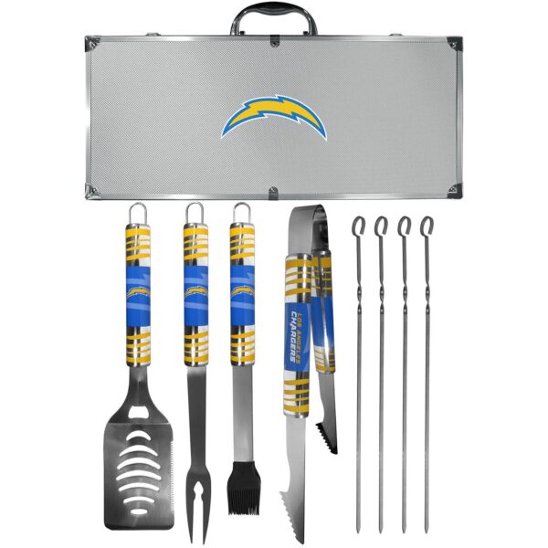 Los Angeles Chargers Tailgater 8-Piece BBQ Grill Set