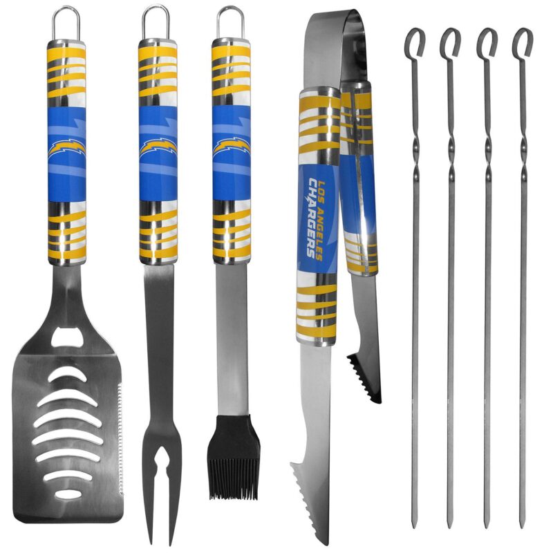 Los Angeles Chargers Tailgater 8-Piece BBQ Grill Set - Image 2