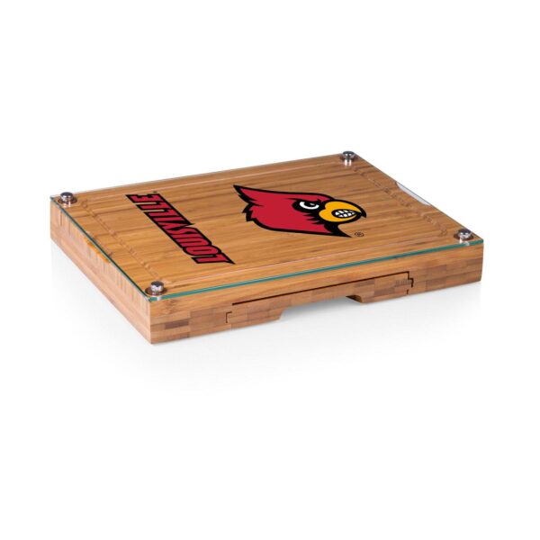 Louisville Cardinals Concerto Glass-Top Cutting Board Set