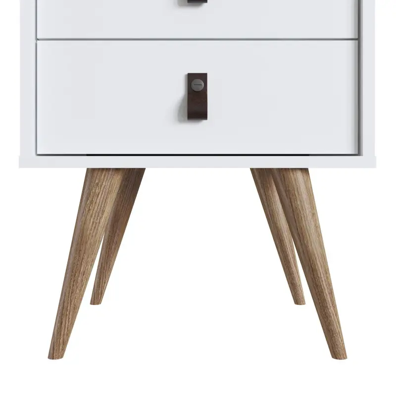 MANHATTAN COMFORT Amber 2-Drawer Nightstand Table 2-piece Set - Image 11