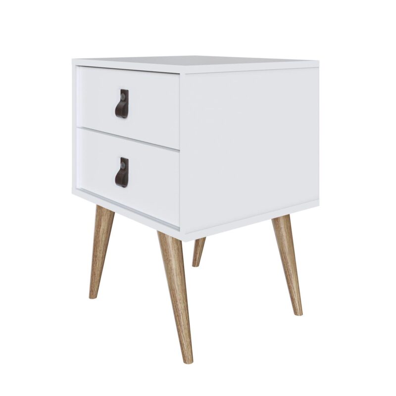 MANHATTAN COMFORT Amber 2-Drawer Nightstand Table 2-piece Set - Image 3