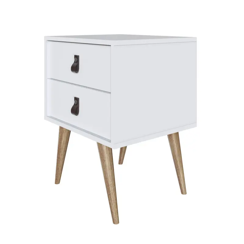 MANHATTAN COMFORT Amber 2-Drawer Nightstand Table 2-piece Set - Image 3