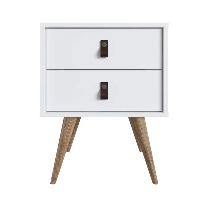 MANHATTAN COMFORT Amber 2-Drawer Nightstand Table 2-piece Set - Image 6