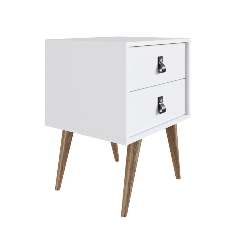 MANHATTAN COMFORT Amber 2-Drawer Nightstand Table 2-piece Set - Image 12