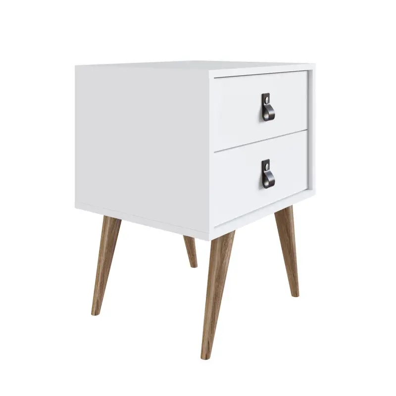 MANHATTAN COMFORT Amber 2-Drawer Nightstand Table 2-piece Set - Image 12