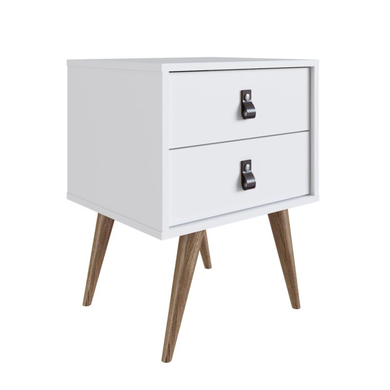MANHATTAN COMFORT Amber 2-Drawer Nightstand Table 2-piece Set - Image 10