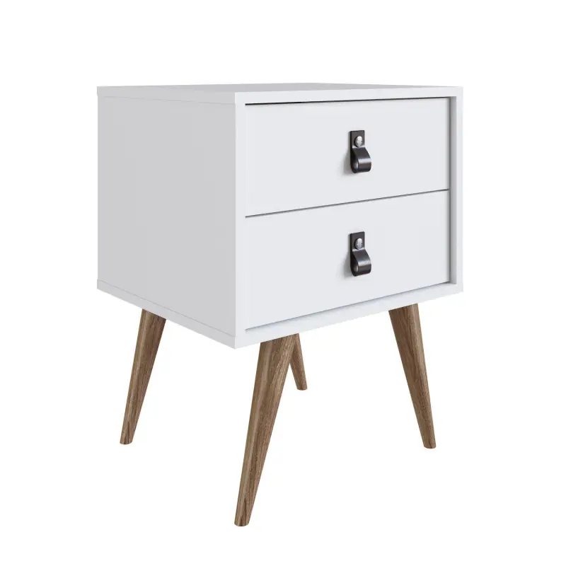 MANHATTAN COMFORT Amber 2-Drawer Nightstand Table 2-piece Set - Image 10