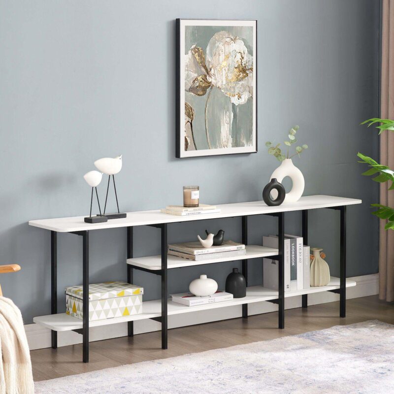 MANHATTAN COMFORT Celine 70.86  Modern 3-Shelf Console Table - Image 4