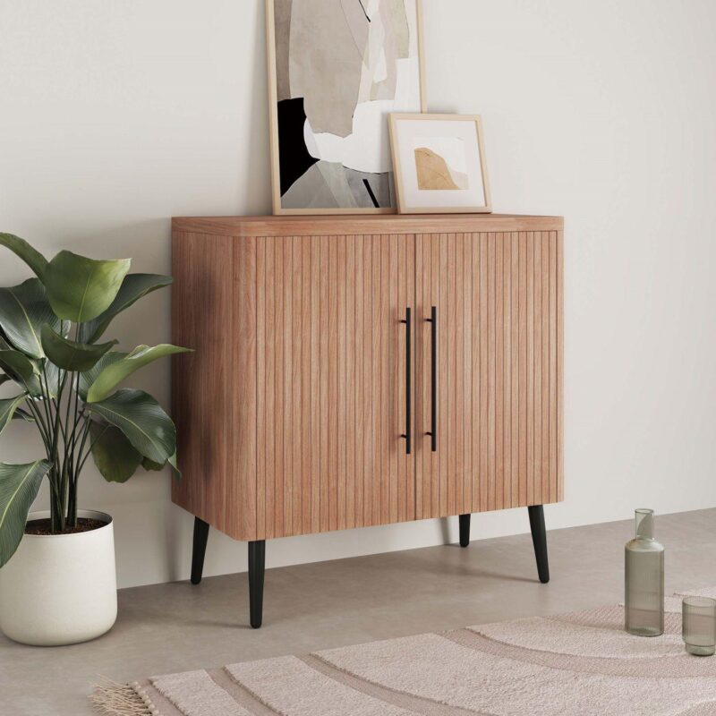 MANHATTAN COMFORT Jodie Mid-Century Modern Accent Cabinet - Image 3