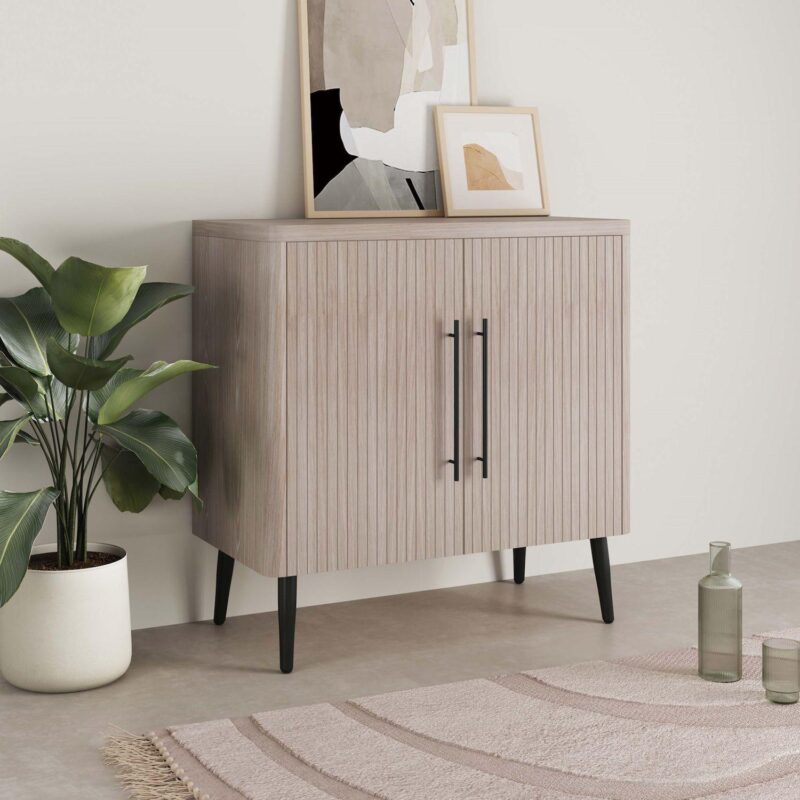 MANHATTAN COMFORT Jodie Mid-Century Modern Accent Cabinet - Image 4