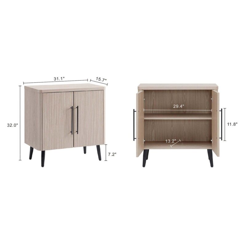 MANHATTAN COMFORT Jodie Mid-Century Modern Accent Cabinet - Image 11