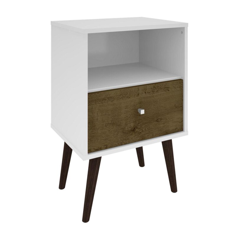 MANHATTAN COMFORT Liberty Mid-Century Modern Nightstand Table - Image 10