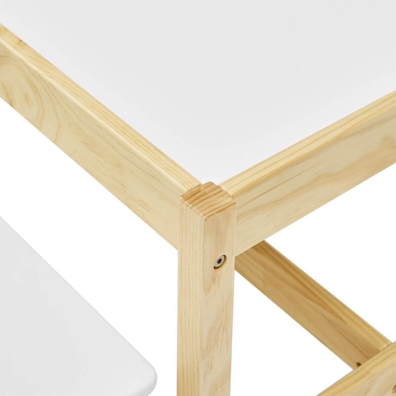 MUSEHOMEINC Wooden 3 In 1 Kids Toddlers Activity Play Table and Bench Chair Set - Image 3