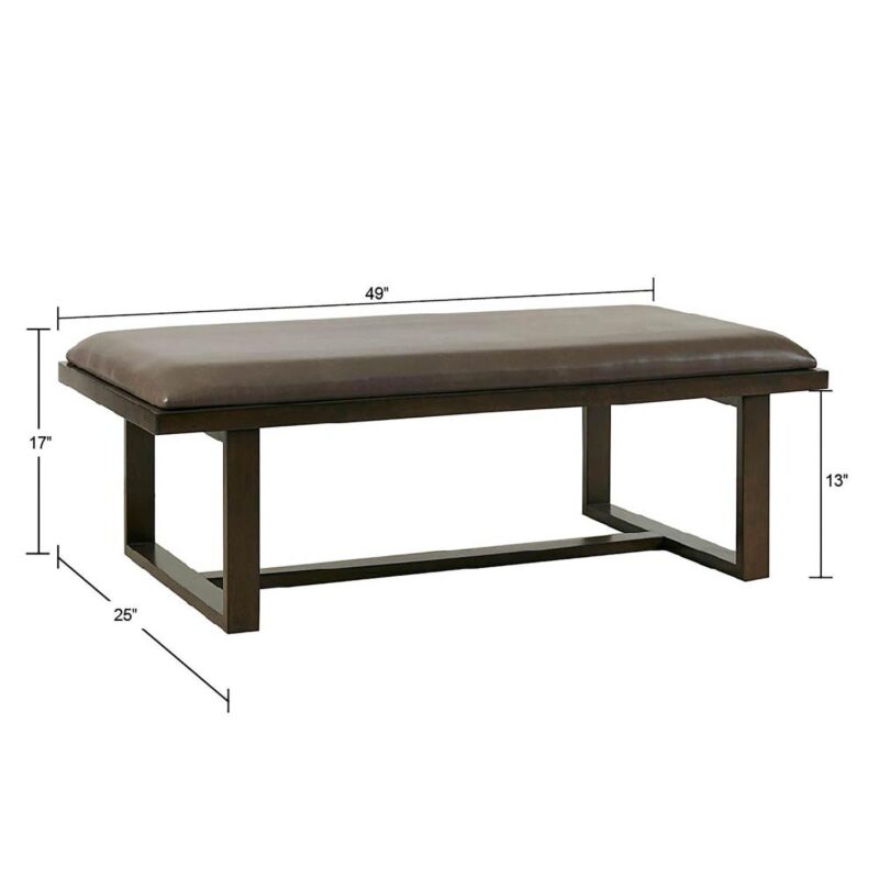 Madison Park Conner Upholstered Rectangular Cocktail Bench - Image 6