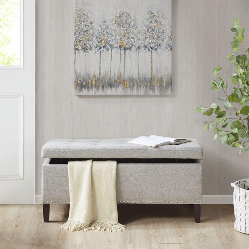 Madison Park Frances Tufted Storage Ottoman - Image 2