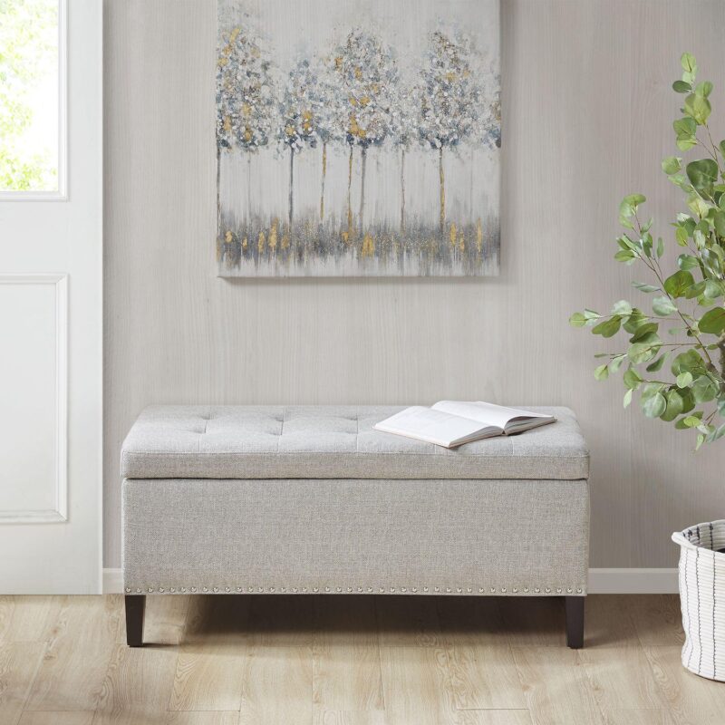 Madison Park Frances Tufted Storage Ottoman - Image 3