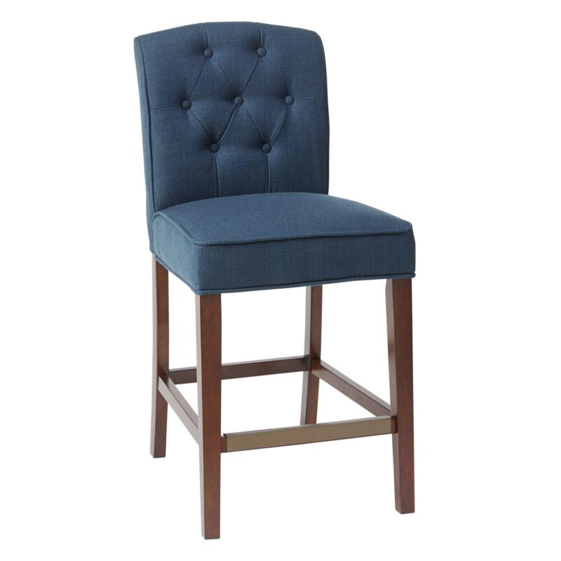 Madison Park Misha 26-in. Button Tufted Back Upholstered Counter Stool - Image 9