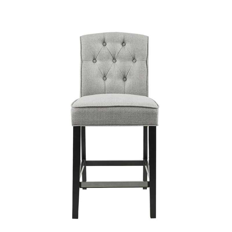 Madison Park Misha 26-in. Button Tufted Back Upholstered Counter Stool - Image 2