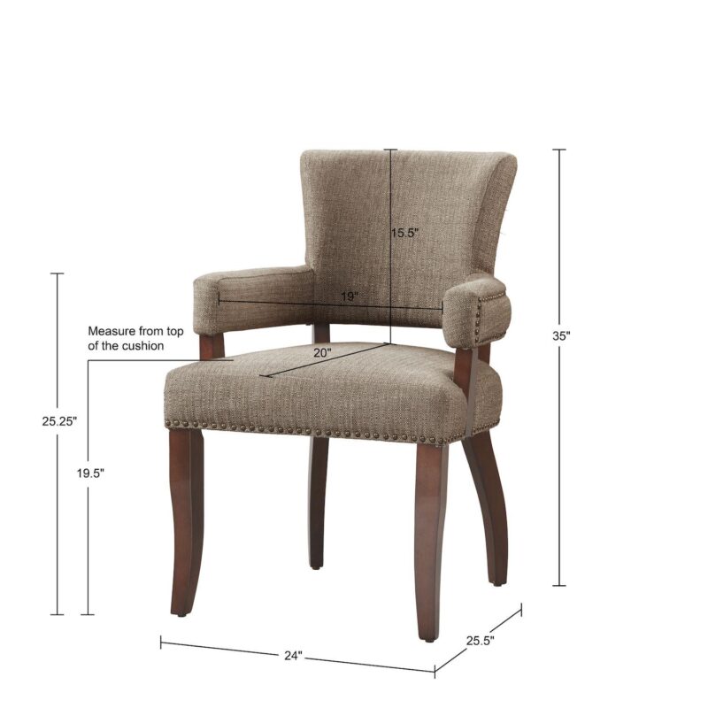 Madison Park Parler Arm Dining Chair - Image 8