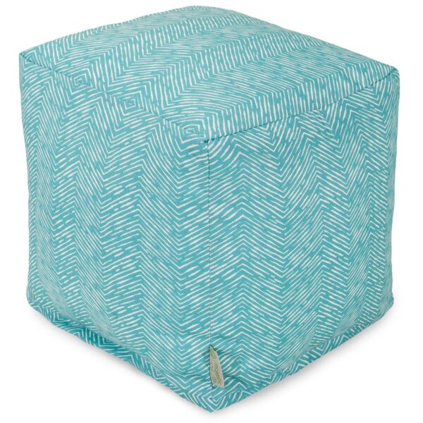 Majestic Home Goods Herringbone Indoor Outdoor Small Cube Ottoman