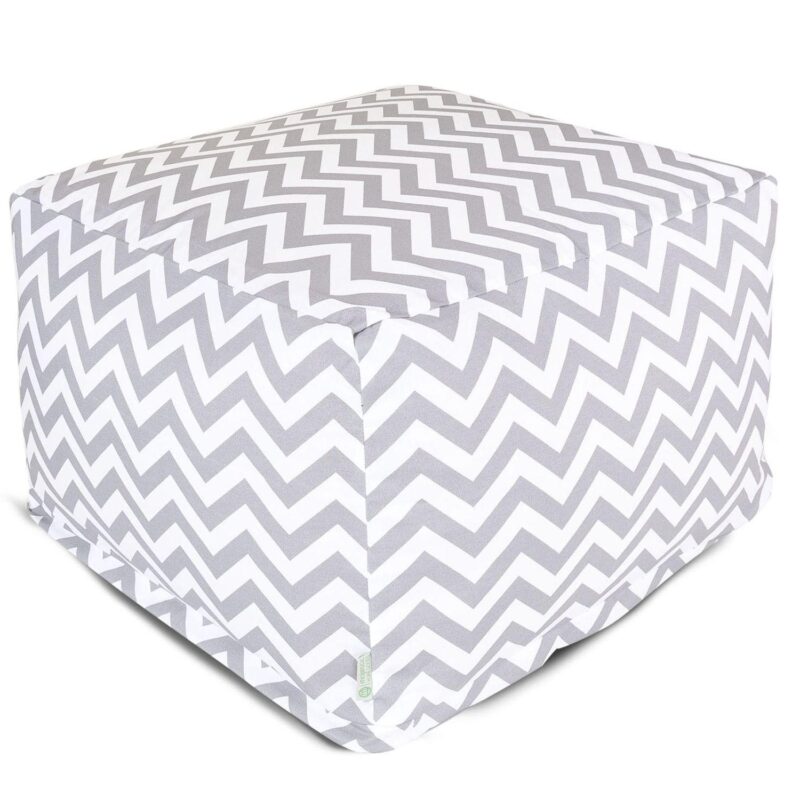 Majestic Home Goods Chevron Indoor Outdoor Large Ottoman - Image 3