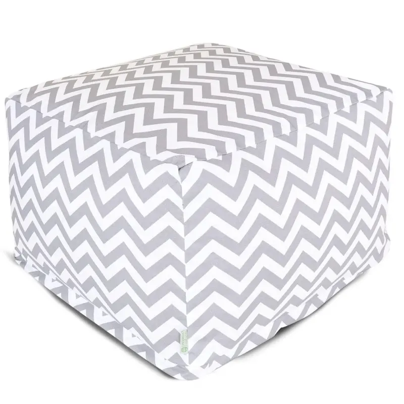 Majestic Home Goods Chevron Indoor Outdoor Large Ottoman - Image 3