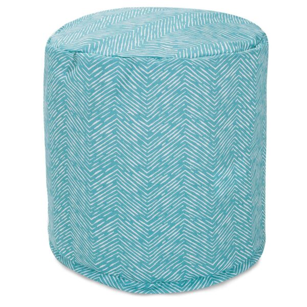 Majestic Home Goods Herringbone Indoor Outdoor Small Pouf Ottoman