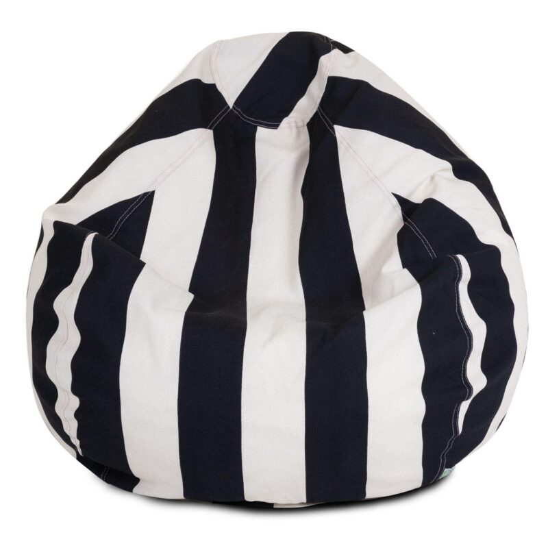 Majestic Home Goods Striped Indoor Outdoor Small Beanbag Chair - Image 2