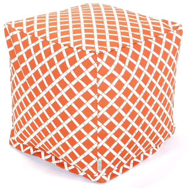 Majestic Home Goods Geometric Indoor Outdoor Small Cube Ottoman