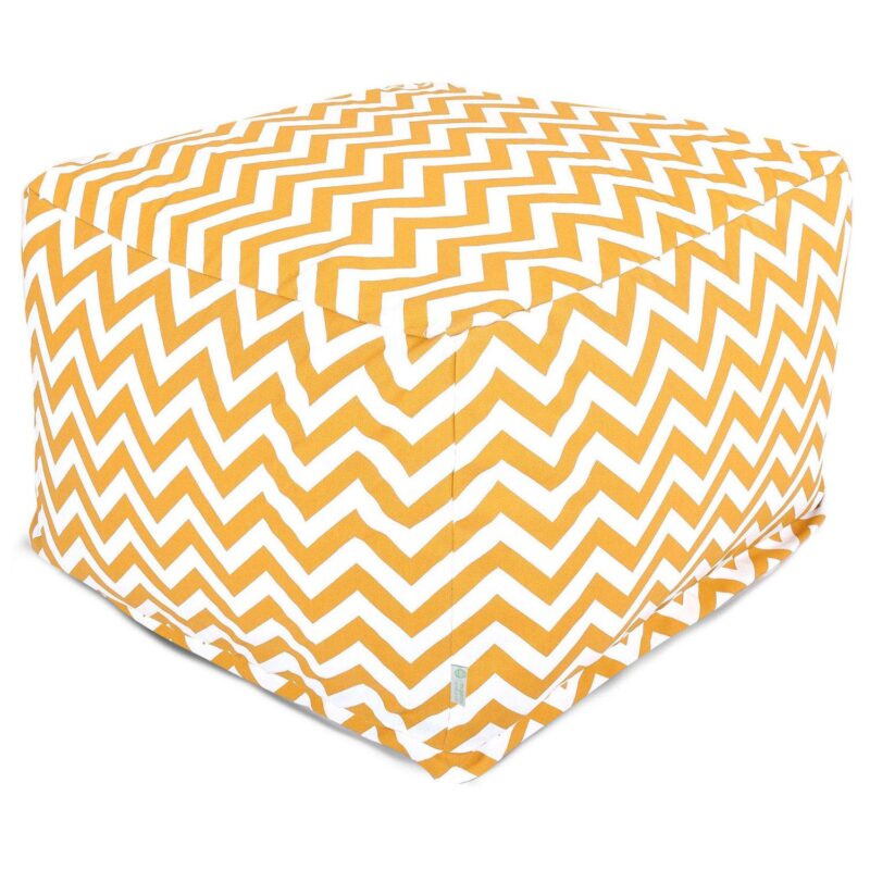 Majestic Home Goods Chevron Indoor Outdoor Large Ottoman - Image 2