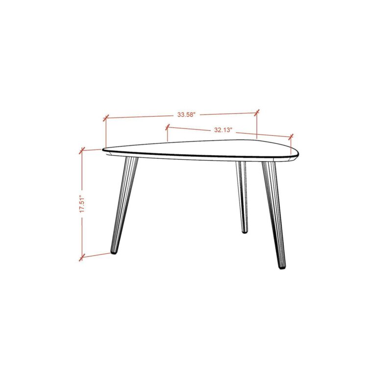 Manhattan Comfort Utopia Triangle Coffee Table - Image 4