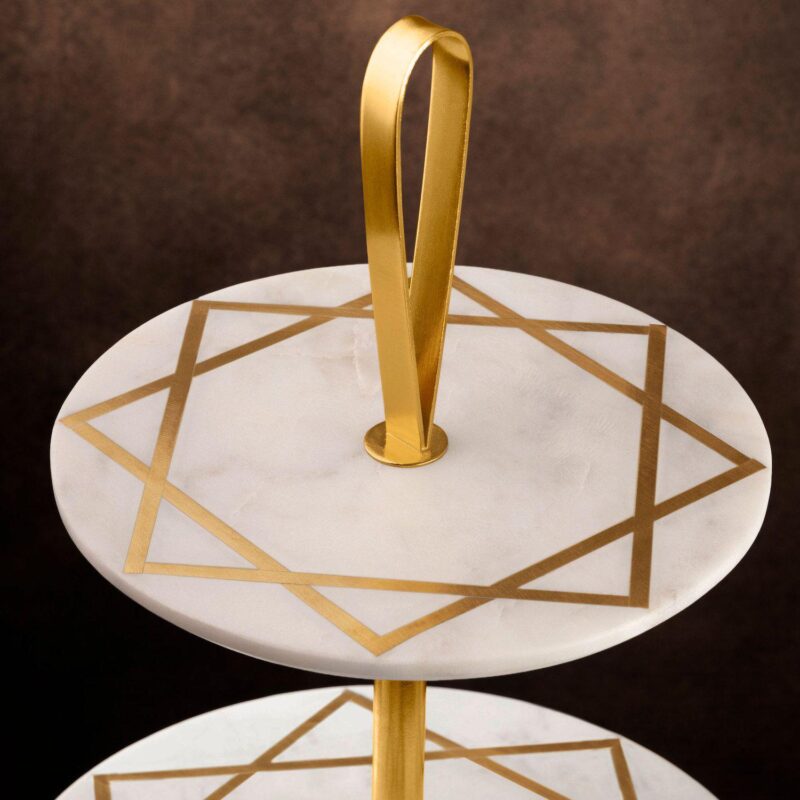 Marbella Three Tier Marble Cake Stand - Large - Image 4