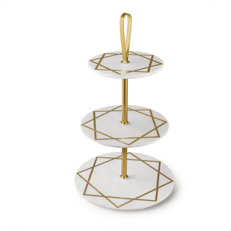 Marbella Three Tier Marble Cake Stand - Large - Image 5