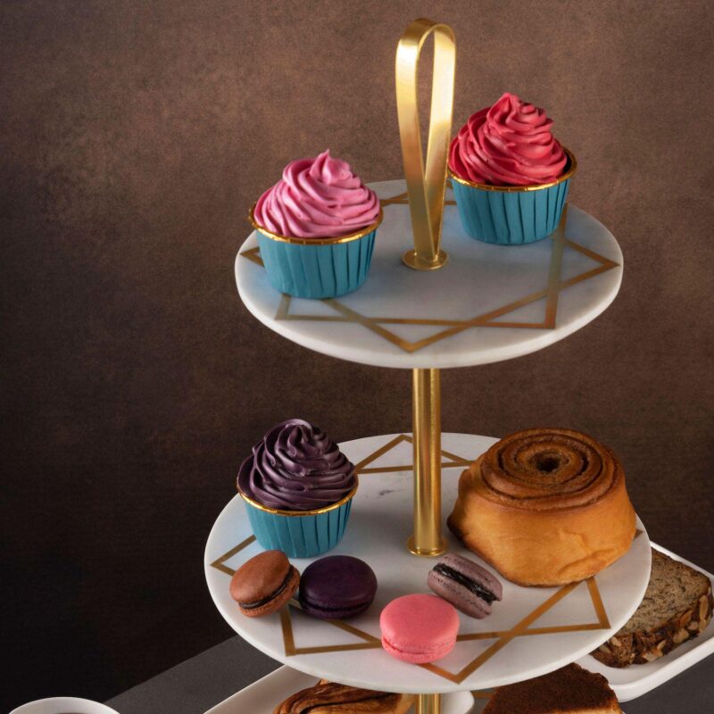 Marbella Three Tier Marble Cake Stand - Large - Image 2
