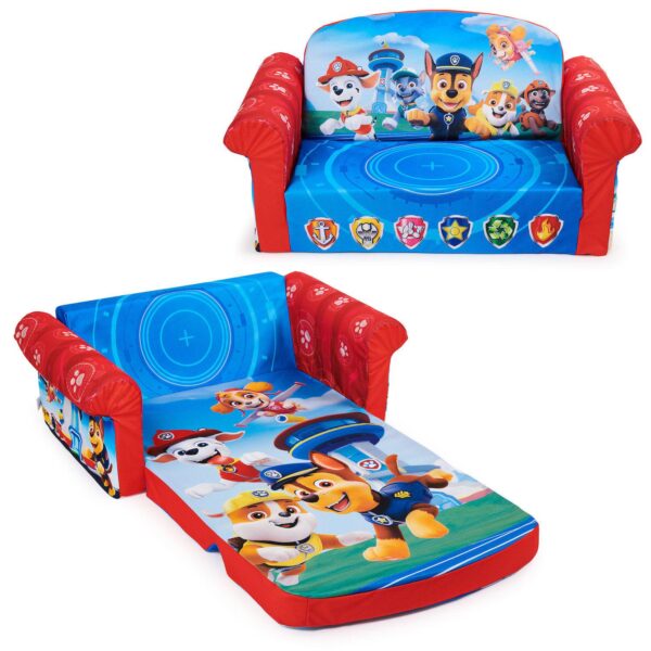 Marshmallow Furniture Kids 2-in-1 Flip Open Foam Compressed Sofa, Paw Patrol