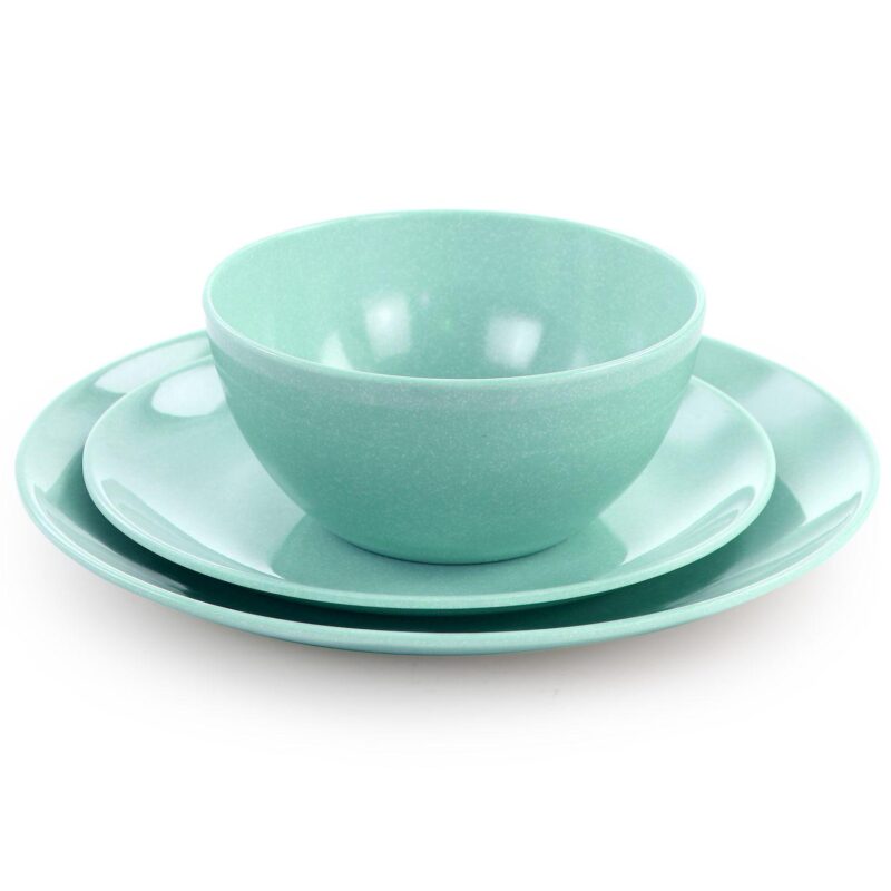 Martha Stewart 12 Piece Melamine Dinnerware Set in Blue - Image 2