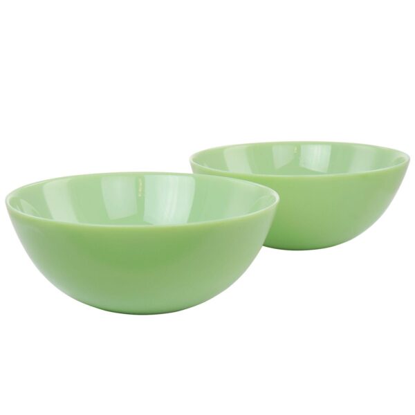 Martha Stewart 2 Piece 10 Inch Jadeite Glass Serving Bowl Set in Jade Green