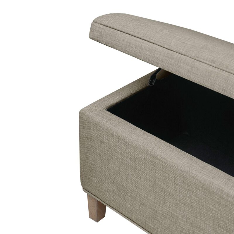 Martha Stewart Caymus Upholstered Storage Ottoman - Image 9