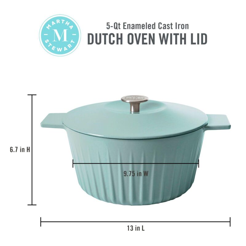 Martha Stewart Eastholm 5 Qt. Enameled Cast Iron Dutch Oven - Image 3