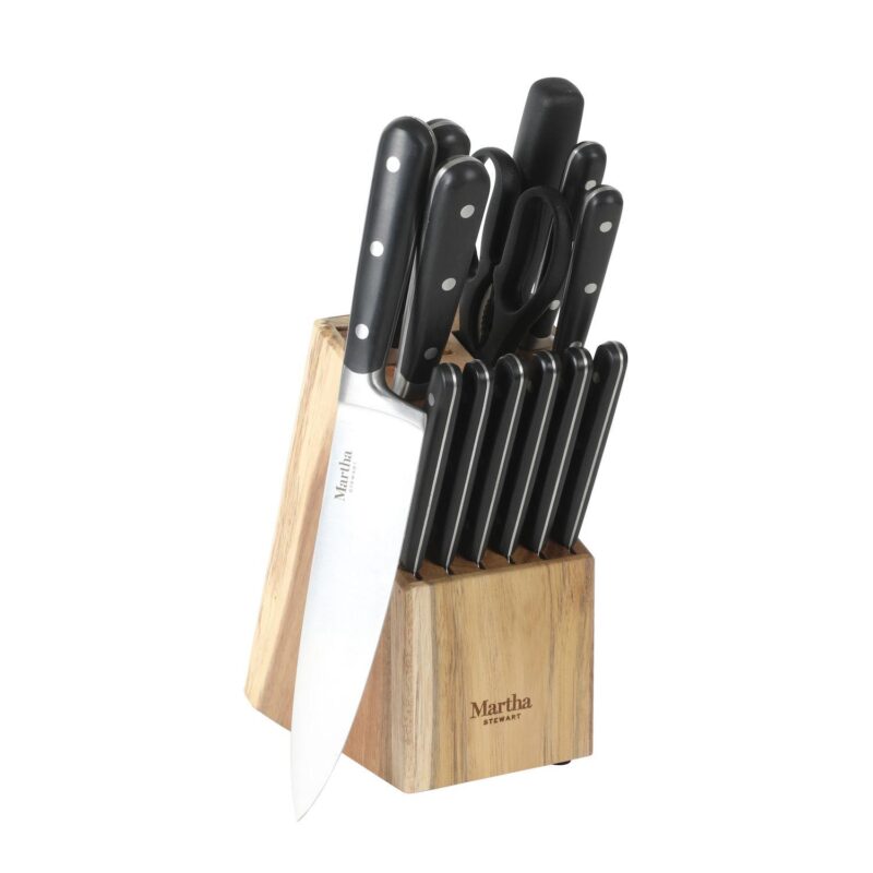 Martha Stewart Eastwalk 14-Piece Matte Knife Block Cutlery Set - Image 12