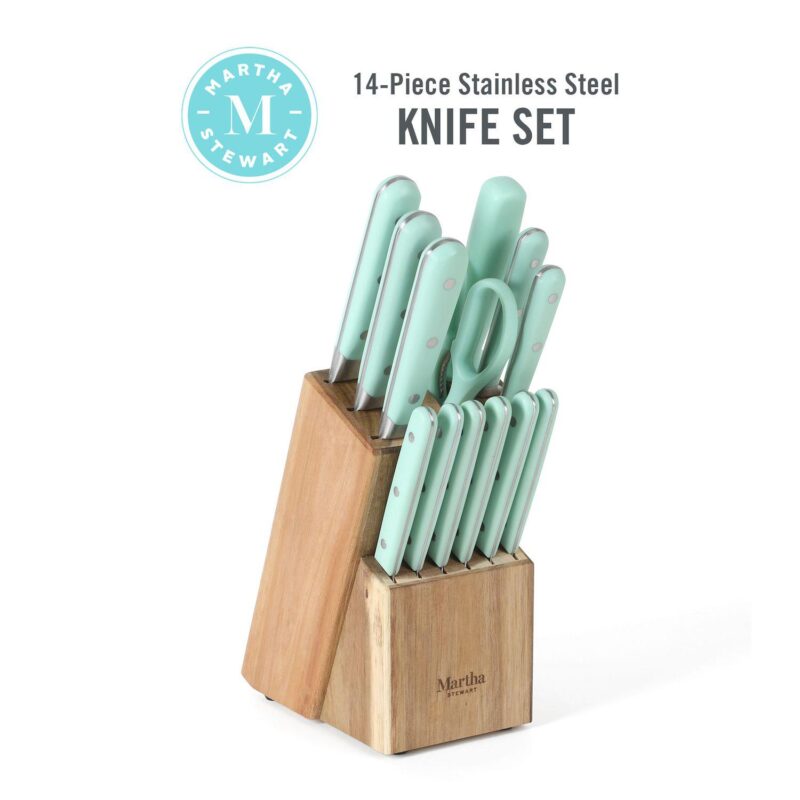 Martha Stewart Eastwalk 14-Piece Matte Knife Block Cutlery Set - Image 9