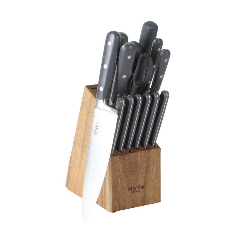 Martha Stewart Eastwalk 14-Piece Matte Knife Block Cutlery Set - Image 11
