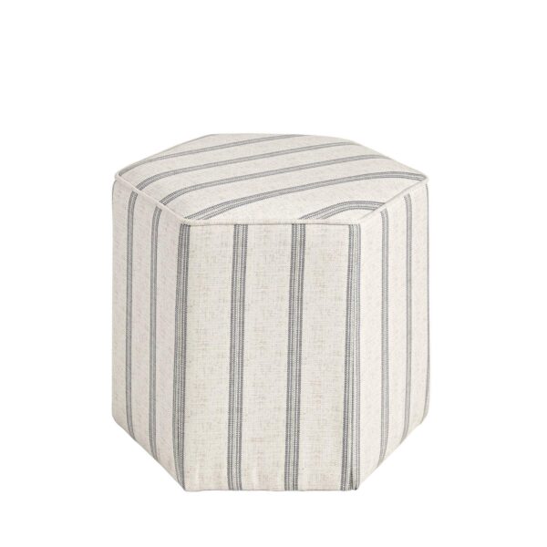 Martha Stewart Ellen Striped Upholstered Ottoman