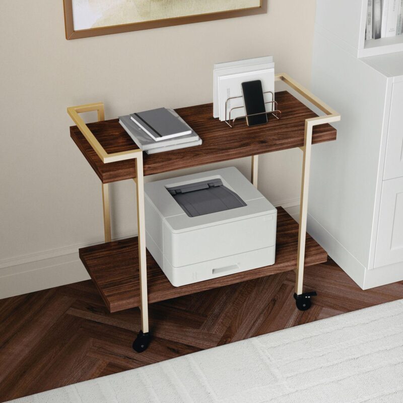 Martha Stewart Liam 2-Tier Mobile Office Storage and Printer Cart - Image 7