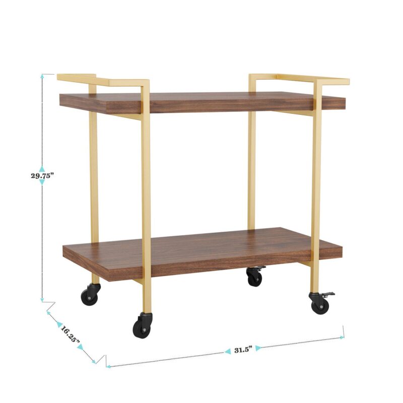 Martha Stewart Liam 2-Tier Mobile Office Storage and Printer Cart - Image 12