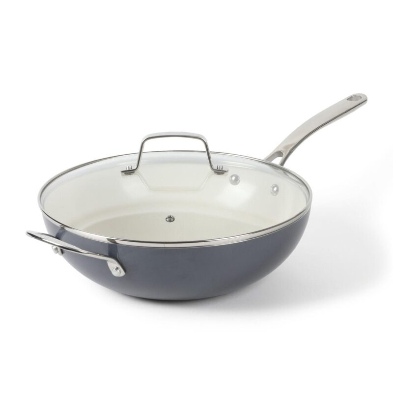 Martha Stewart Lockton 12 in. Ceramic Nonstick Multipurpose Wok Frying Pan - Image 11