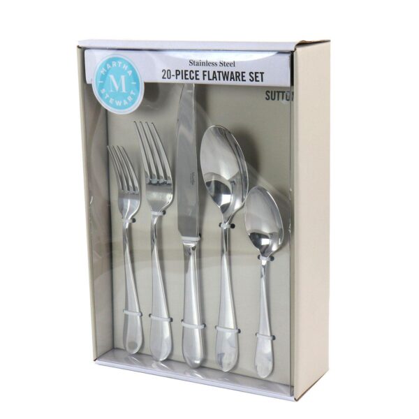 Martha Stewart Sutton 20 Piece Stainless Steel Flatware Set