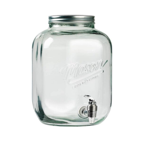 Mason Craft and More 3-Gallon Glass Mason Jar Drink Dispenser